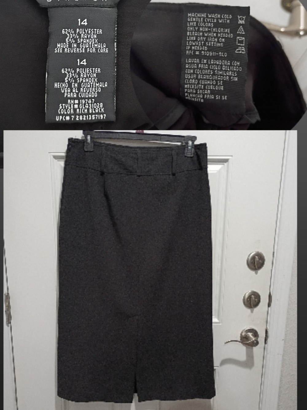 George Women's Black Pencil Skirt 14